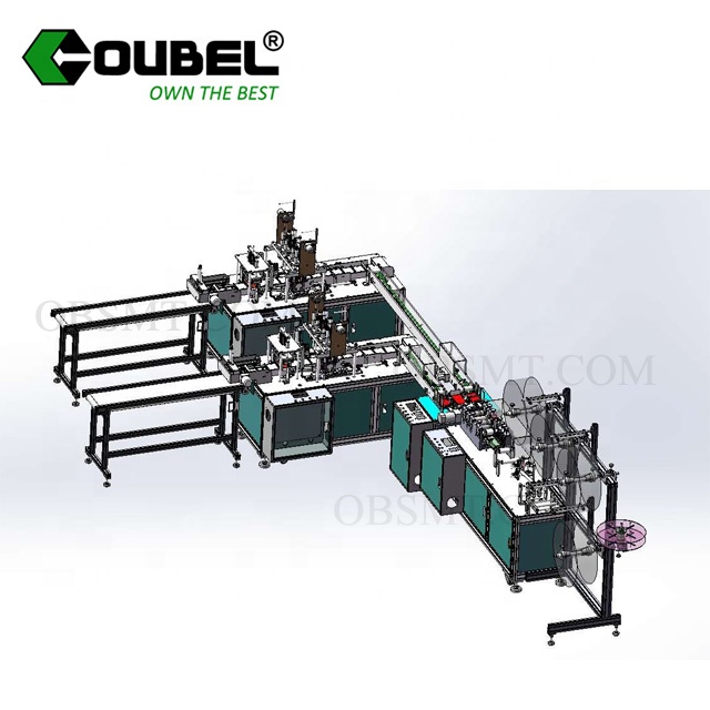 Nonwoven Face Mask Making Machine N95 Madical Face Mask Production Line For Sale